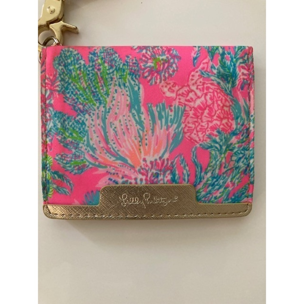 lily Pulitzer Snap ID Card Case Prosecco Pink